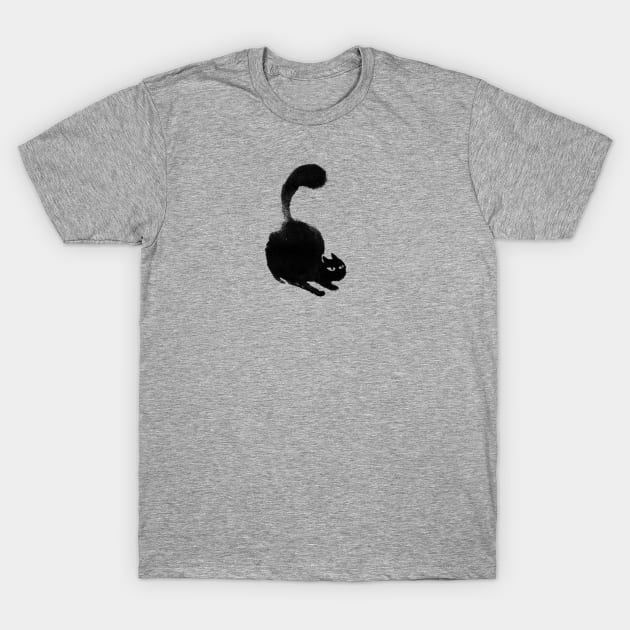 Inky Cat T-Shirt by jackraken